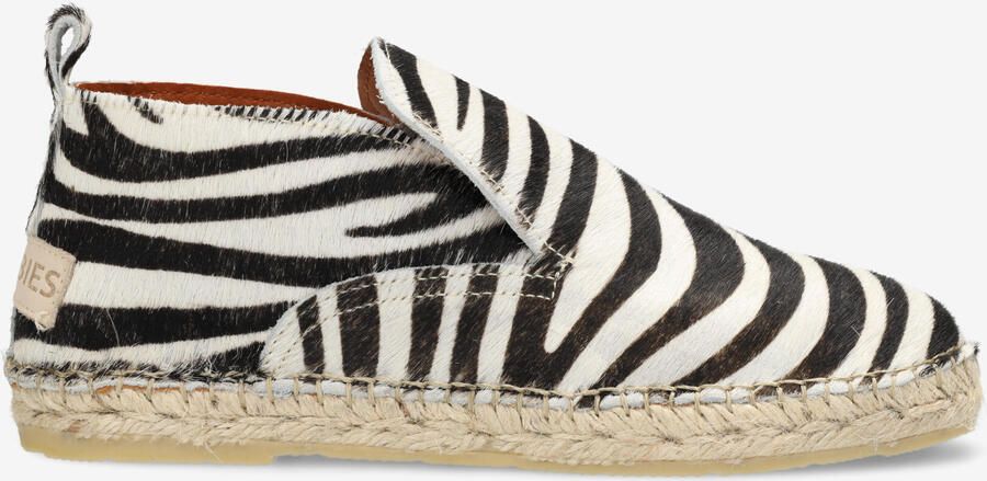 Shabbies Amsterdam Espadrille Elche Lofa Zebra White Zwart - Foto 3
