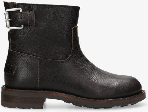 Shabbies Amsterdam Enkellaars Alyd Ankie Donkerbruin Dames Laarzen