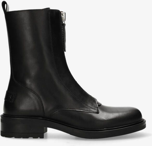 SHABBIES Enkelboots Dames Dean Zipa Maat: 39 Materiaal: Leer Kleur: Zwart - Foto 6