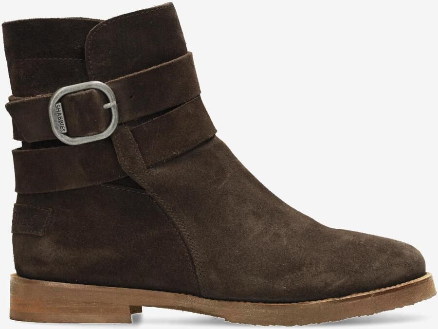 Shabbies Amsterdam Enkellaarzen Festi Wrap Donker Brown Dames Laarzen