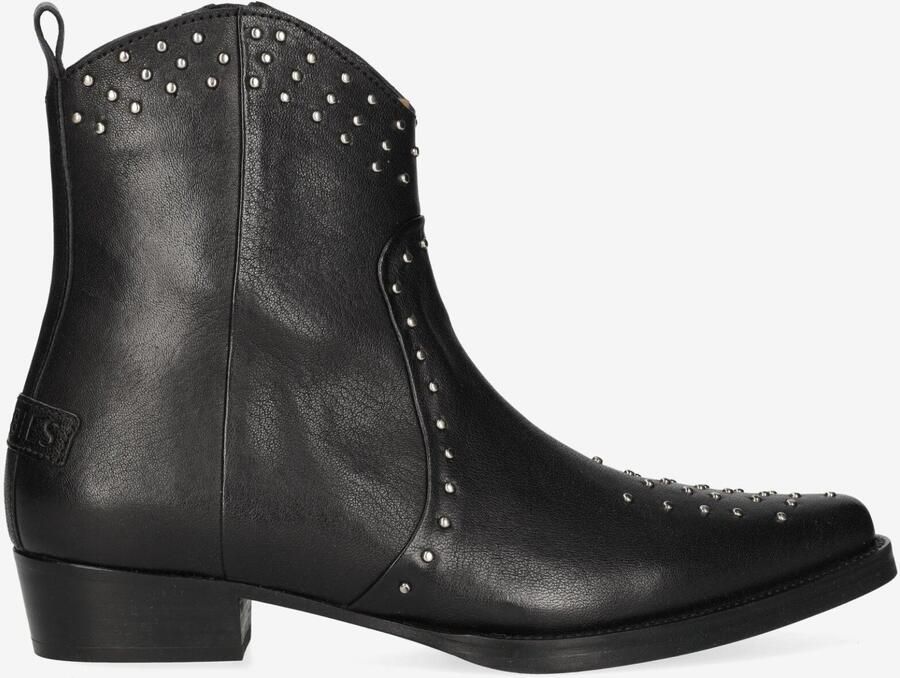 Shabbies Amsterdam Enkellaarzen Janina Ankie Studs Black Dames Laarzen