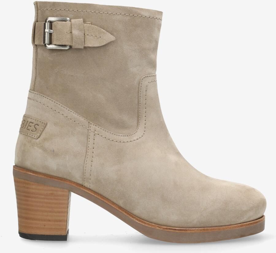 Shabbies Amsterdam Enkellaarzen Lieve Bika Beige Dames Laarzen