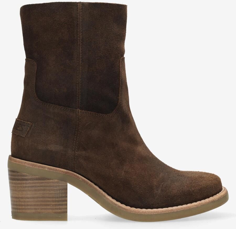 Shabbies Amsterdam Enkellaarzen Puk Ankie Donker Brown Dames Laarzen
