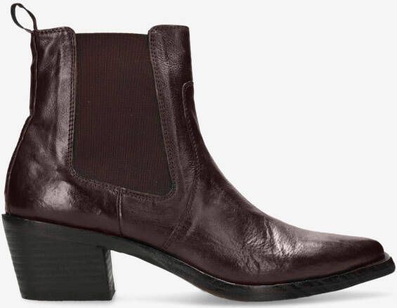 Shabbies Amsterdam Enkellaarzen Wiep Tamponato Donker Brown Dames Laarzen