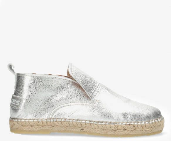 SHABBIES Espadrilles Dames Elche Lofa Metallic Maat: 37 Materiaal: Leer Kleur: Zilver - Foto 10