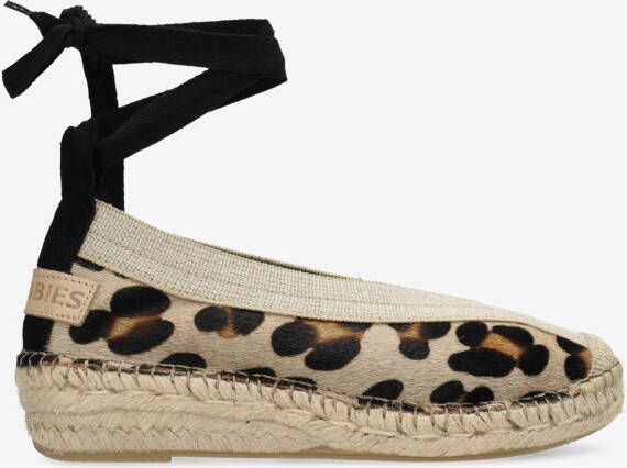 Shabbies Amsterdam PALMA Kimono espadrilles met panterprint beige bruin - Foto 4
