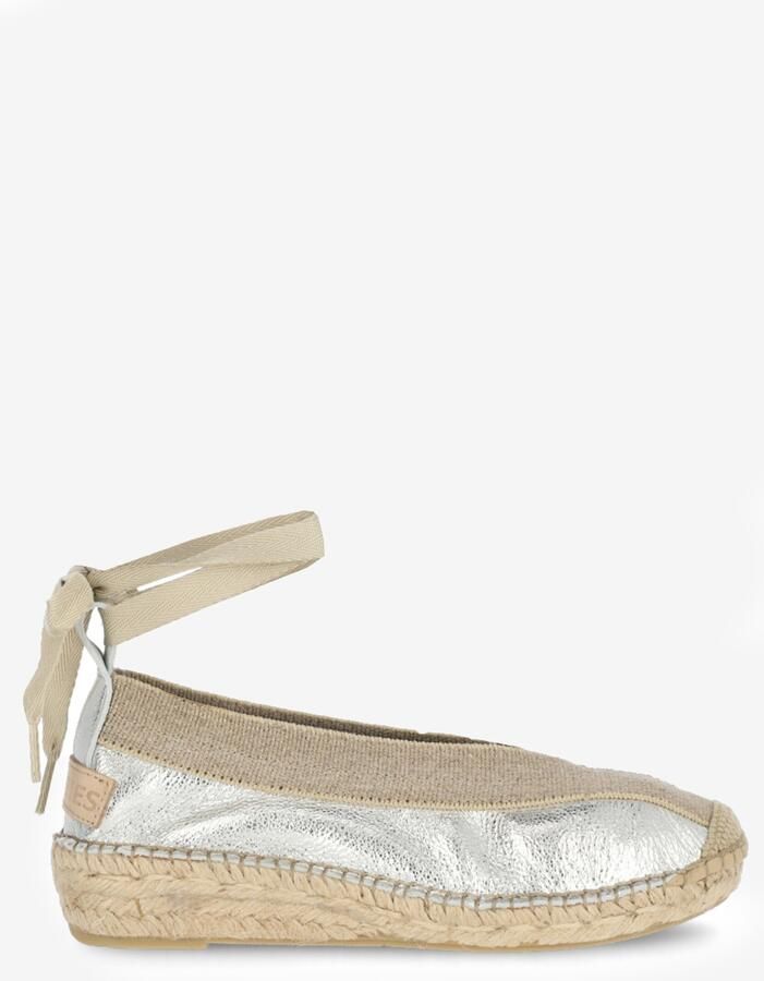 Shabbies Amsterdam Palma Kimono leren espadrilles zilver - Foto 3