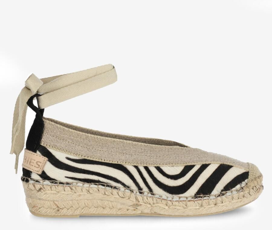 Shabbies Amsterdam Espadrille Palma Kimono Zebra White Zwart - Foto 2