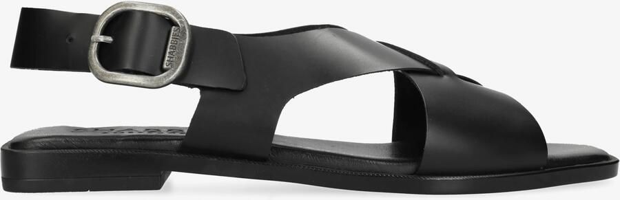 Shabbies Amsterdam Illia Sling Sandaal Vachetta Leer Zwart