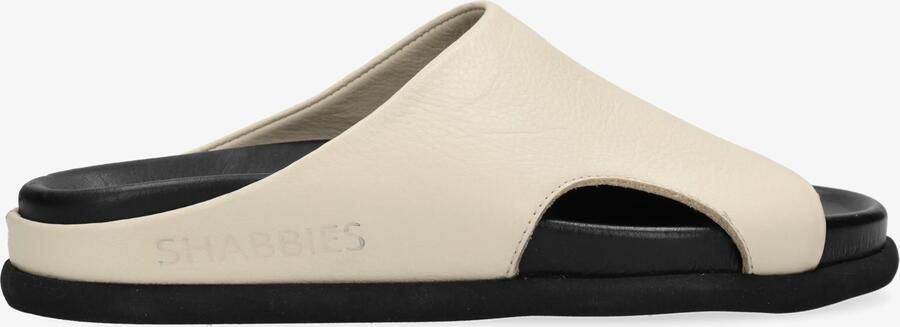 Shabbies Amsterdam Inga Close slipper Leer Gebroken wit
