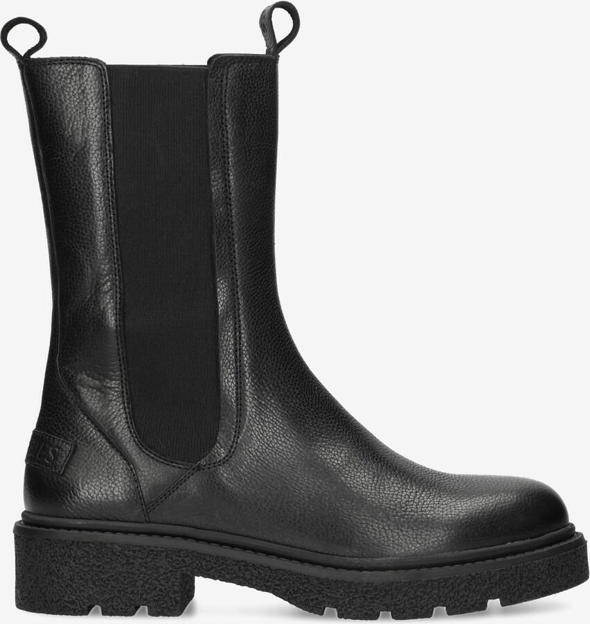 Shabbies Amsterdam JACY SHELLY Chelsea tumbled leather Black