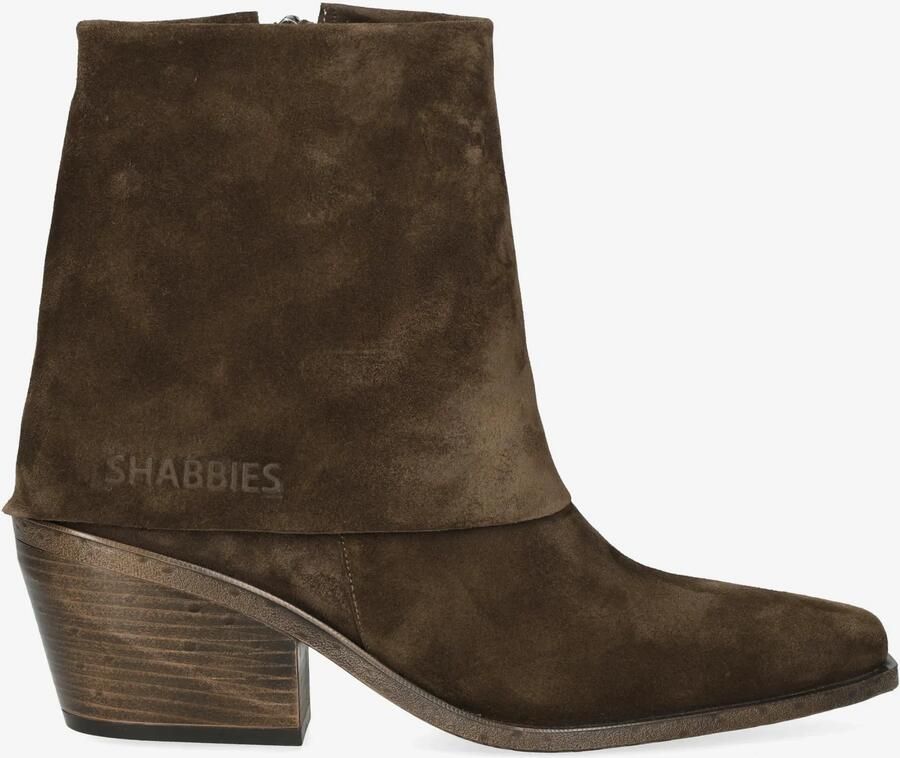 Shabbies Amsterdam Enkellaarzen Jaira Double Donker Brown Dames Laarzen