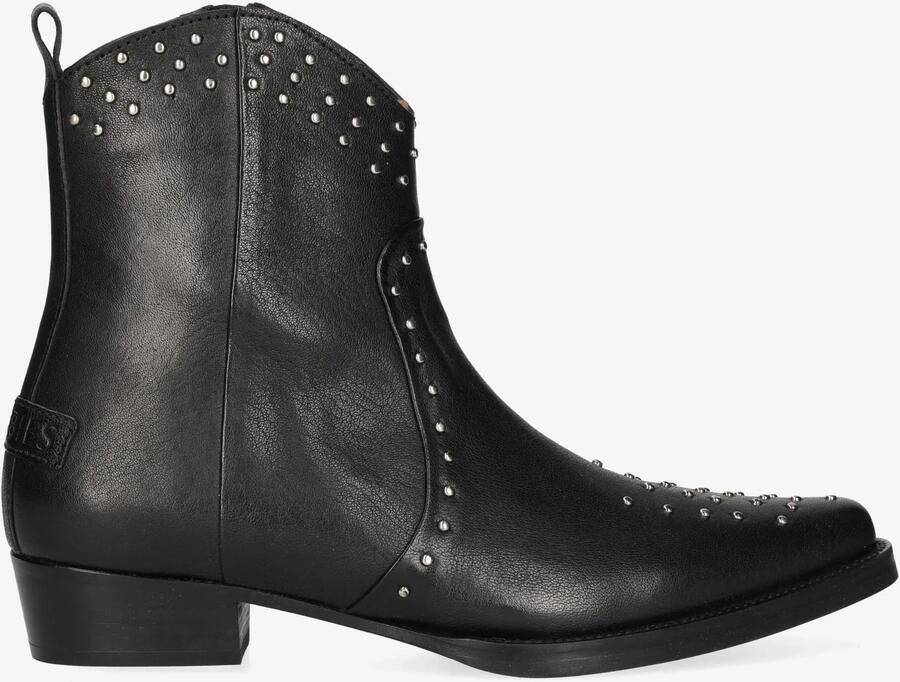 Shabbies Amsterdam Enkellaarzen Janina Ankie Studs Black Dames Laarzen