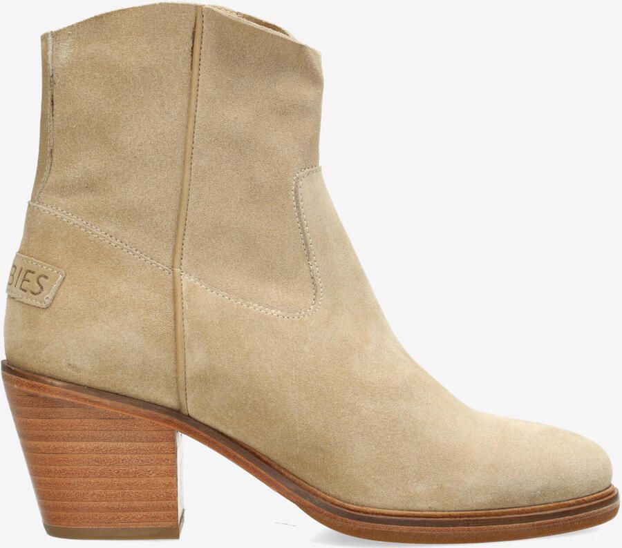 Shabbies Amsterdam Shabbies Joolz Ankie Enkellaarsjes Enkelboots met rits Dames Beige - Foto 2