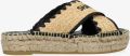 Shabbies Amsterdam Kira Cross Espadrille Raffia Naturel - Beige