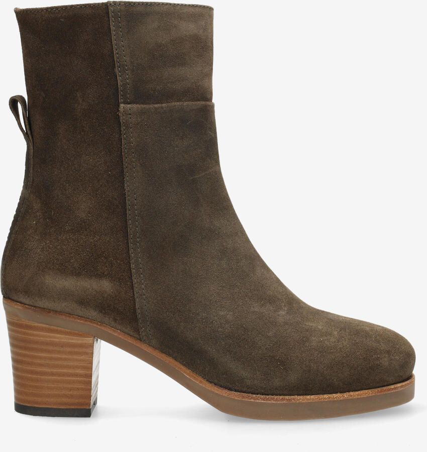 Shabbies Amsterdam Shabbies Lieve G Ankle Boot Enkellaarsjes Enkelboots met rits Dames Taupe - Foto 5