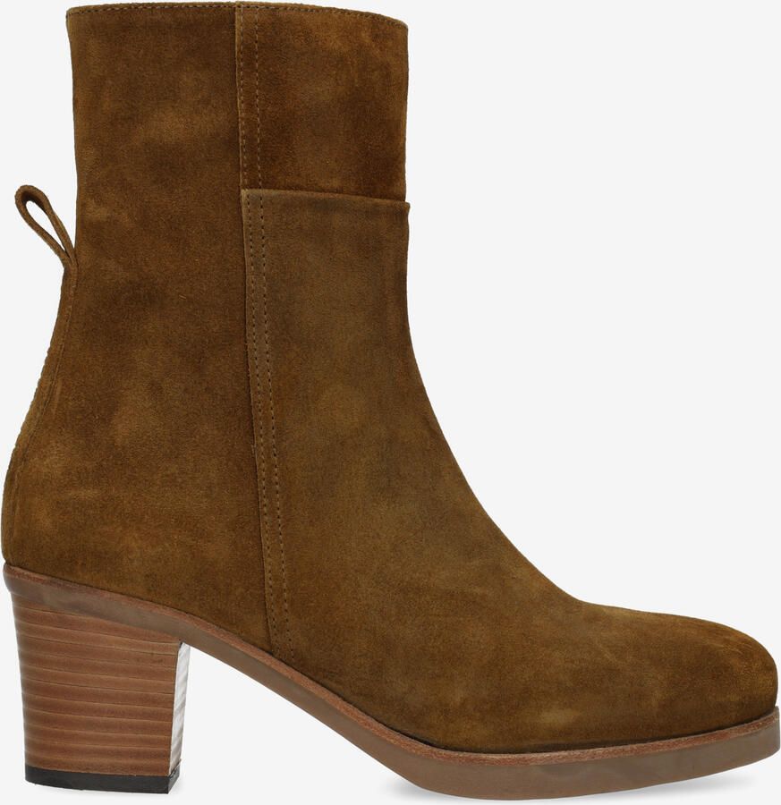 Shabbies Amsterdam Shabbies Lieve G Ankle Boot Enkellaarsjes Enkelboots met rits Dames Bruin
