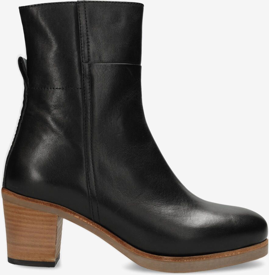 Shabbies Amsterdam Shabbies Lieve G Ankle Boot Enkellaarsjes Enkelboots met rits Dames Zwart