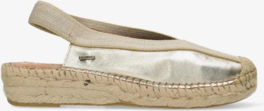 Shabbies Amsterdam Palma Ki Sling espadrille Metallic Lichtgoud - Foto 3