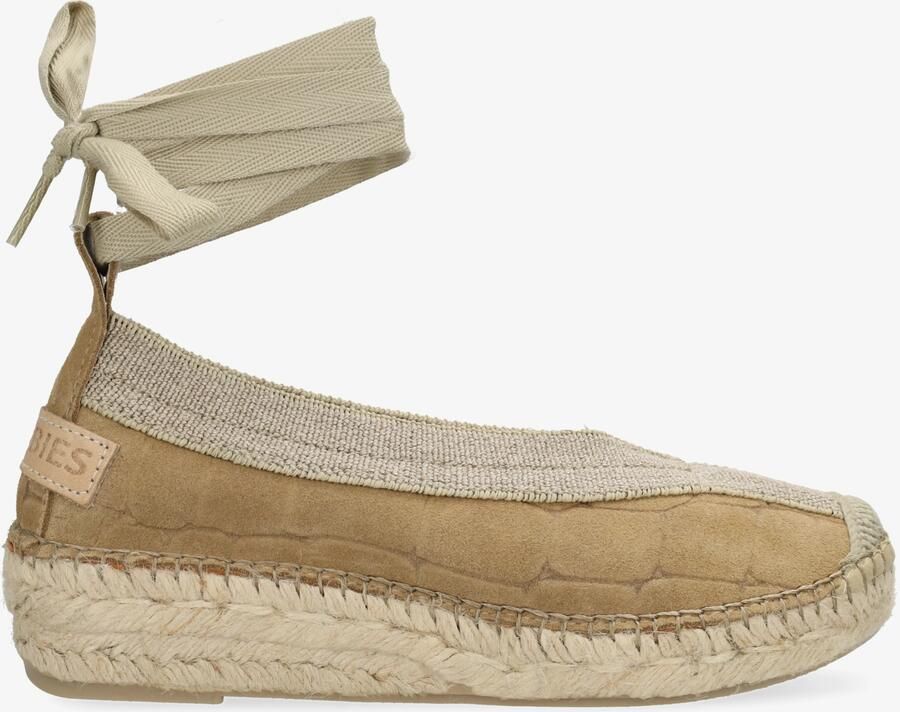 Shabbies Amsterdam Palma Kimono espadrille Croco Zand