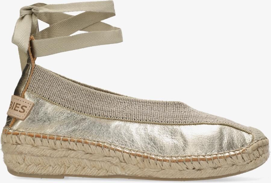 Shabbies Amsterdam Palma Kimono espadrille Metallic Lichtgoud