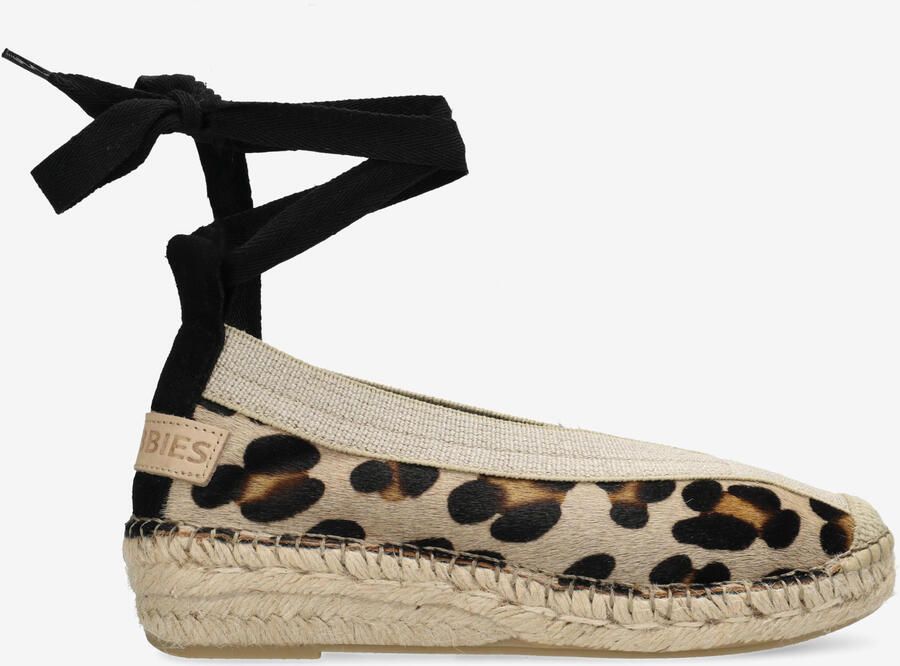 Shabbies Amsterdam PALMA Kimono espadrilles met panterprint beige bruin - Foto 4