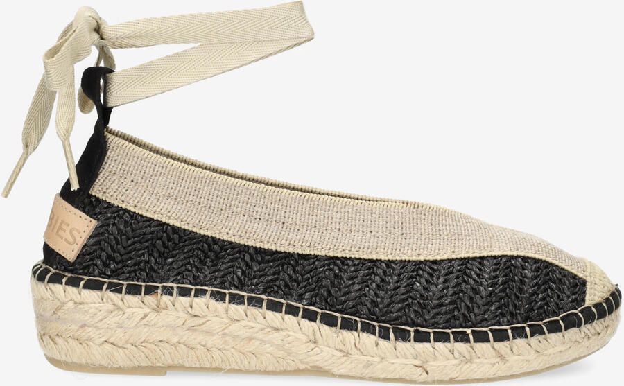 Shabbies Amsterdam Espadrille Palma Kimono Raffia Zwart - Foto 2