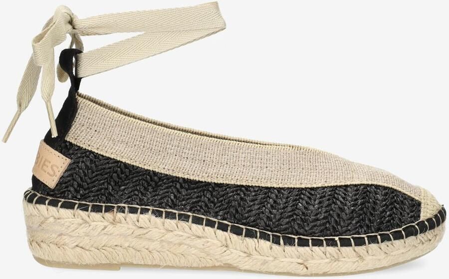 Shabbies Amsterdam Espadrille Palma Kimono Raffia Black - Foto 2