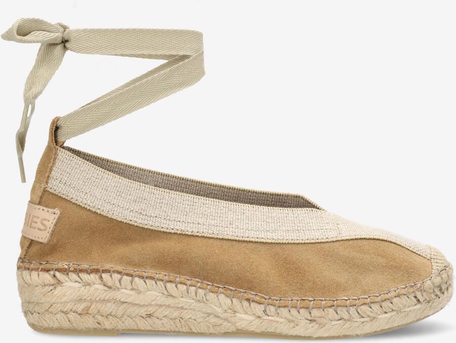 Shabbies Amsterdam Palma Kimono suède espadrilles donker zand - Foto 3