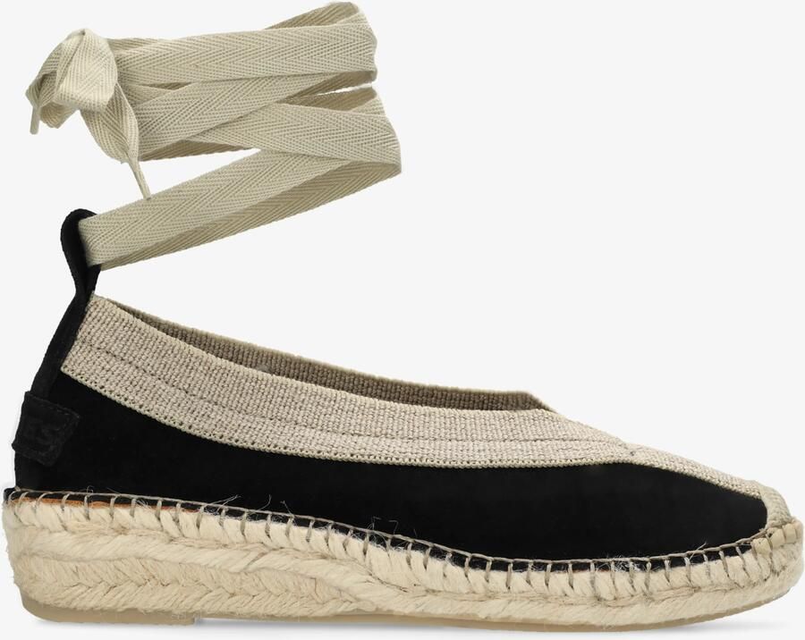 SHABBIES Espadrilles Dames Palma Maat: 37 Materiaal: Suède Kleur: Zwart - Foto 4