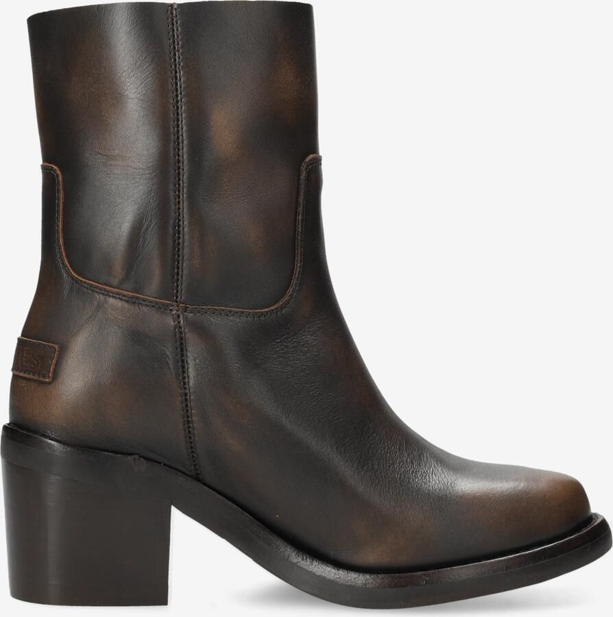 Shabbies Amsterdam PUK ANKIE Ankle brushed leather Dark Brown