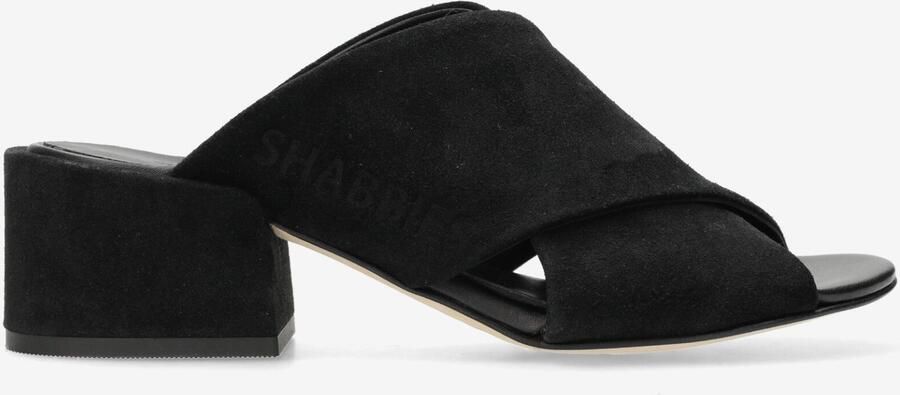 Shabbies Amsterdam Heeled Sandalen Wayona Cross Black