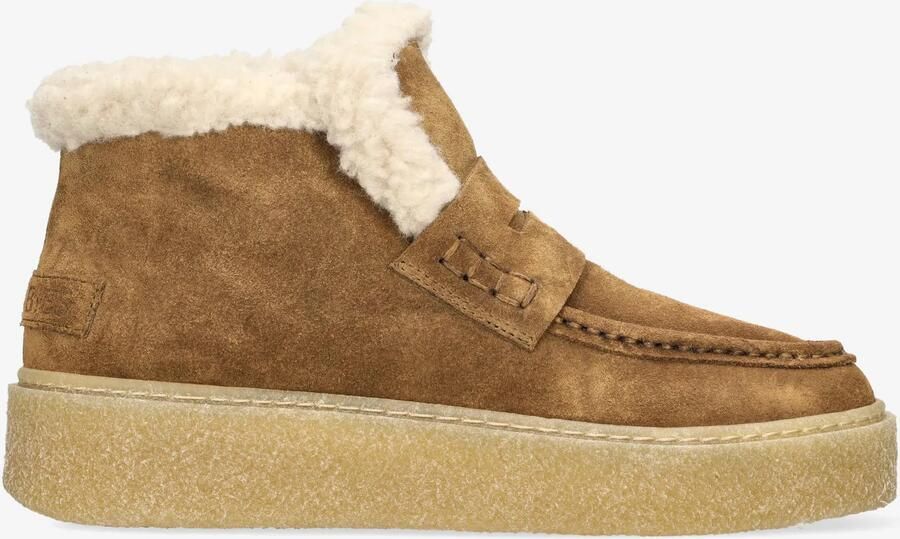 SHABBIES Enkelboots Dames Senna Anna Suède Bruin