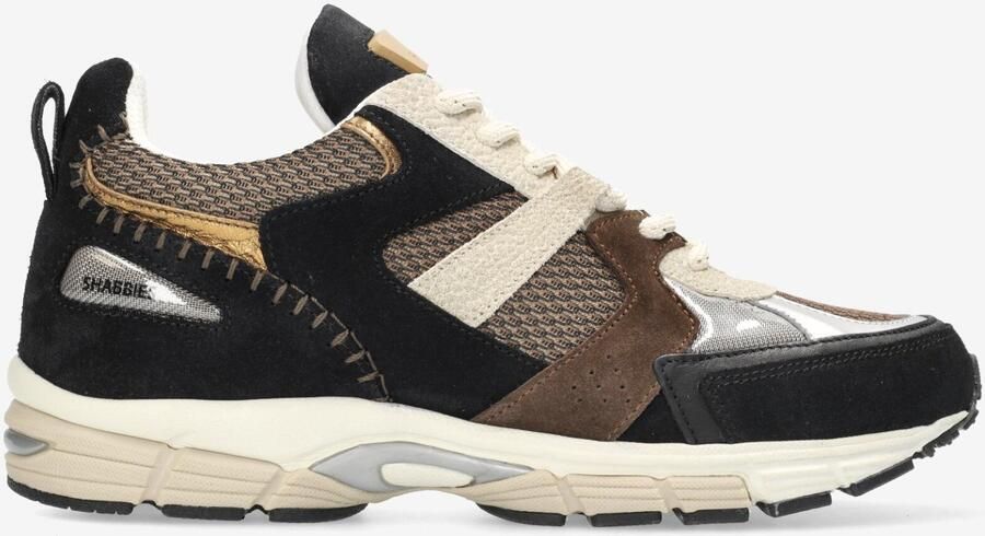 SHABBIES Lage Sneakers Dames Abbey Run Maat: 42 Materiaal: Suède Kleur: Zwart - Foto 3