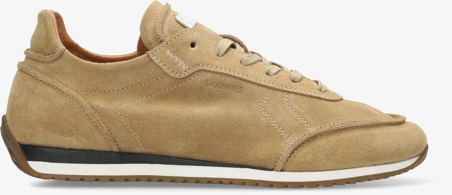 Shabbies Amsterdam Taya Base sneaker Suède Zand
