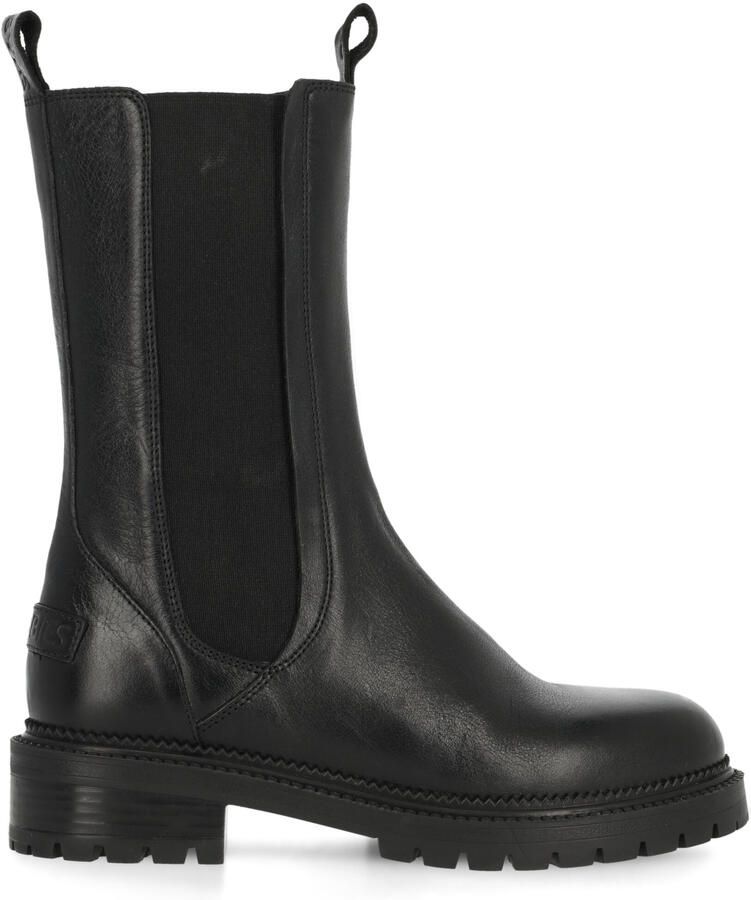 SHABBIES Chelsea Boots Dames Tirza Shelly Leer Zwart