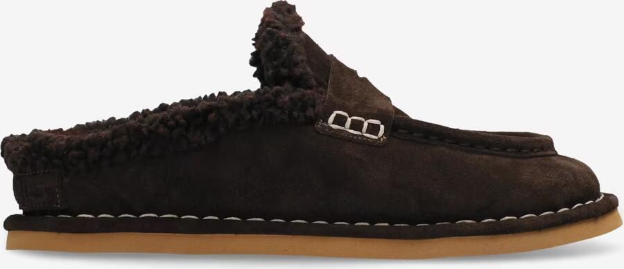 Shabbies Amsterdam WILJA PENNY Slipper Suede Dark Brown