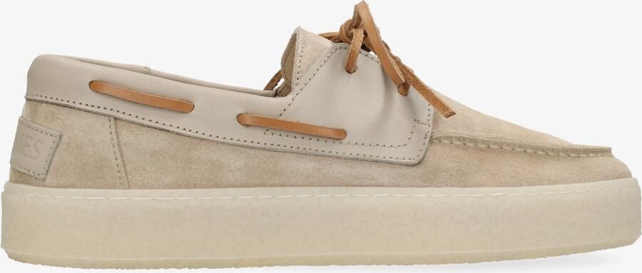Shabbies Amsterdam Zenne Mocca boatshoe Suède Zand