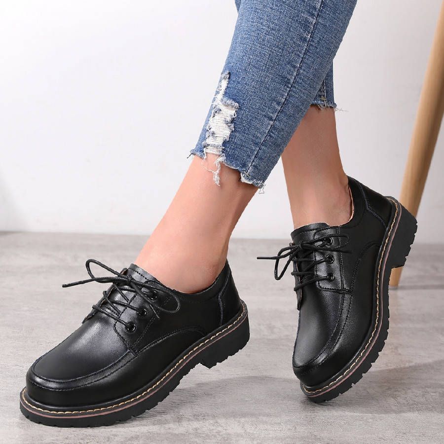 SHEIN Platte loafers met veters aan de voorkant - Schoenen.nl