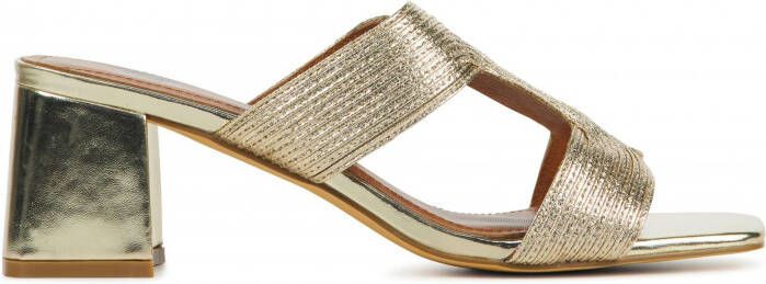 BiBi Lou Sandalen Dames Damesschoenen Leer Blokhak hoogte 5 cm 841Z70HG Goud - Foto 13