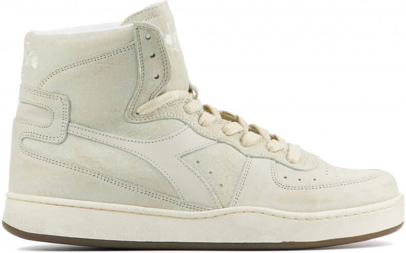 Diadora Sneakers Heren Hoge sneakers Herenschoenen Suede Mi Basket Used Su Gebroken wit Schoenen
