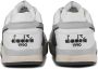 Diadora Sneakers Heren Lage sneakers Herenschoenen Leer B.560 Used Italia Wit grijs - Thumbnail 4