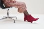 LINA LOCCHI Enkellaarsjes Dames L1101 Sue Maat: 37 Materiaal: Suède Kleur: Rood - Thumbnail 9