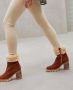 LINA LOCCHI Enkellaarsjes Dames L1189 Maat: 41 Materiaal: Suède Kleur: Cognac - Thumbnail 6