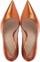 Lina Locchi Pumps Stiletto Dames Damesschoenen Leer Glitter Kitten heel hoogte L1251 Oranje - Thumbnail 4