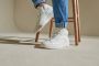 SANTONI Hoge Sneakers Heren 21555 Led Maat: 44 Materiaal: Suède Kleur: Wit - Thumbnail 7