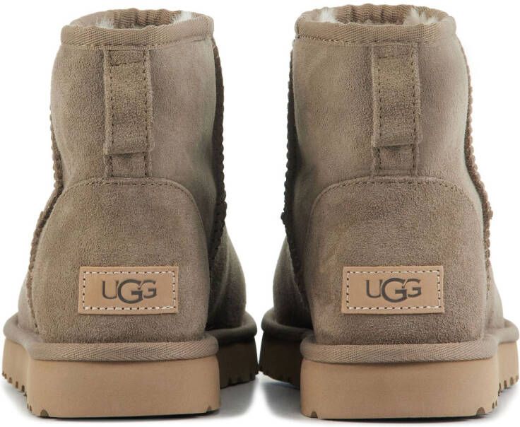 UGG Enkellaarsjes Dames Laarzen Damesschoenen Suède 1016222 Beige combi -  Schoenen.nl