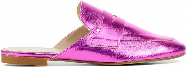 Lina Locchi Vrouwen Leren Muiltjes Damesschoenen Instapper L1123 Roze  Maat3373 - Schoenen.nl