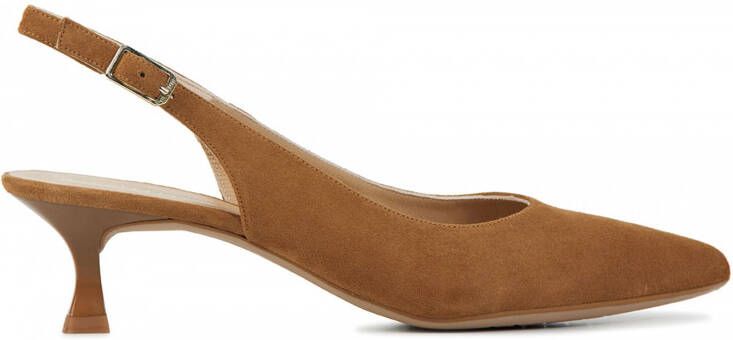 Unisa Dames Pumps Damesschoenen Suède Kitten heel hoogte 5 cm Jamal sue Midden bruin - Foto 7