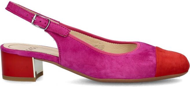 Ara Nizza 2.0 suède slingback pumps roze rood - Foto 4